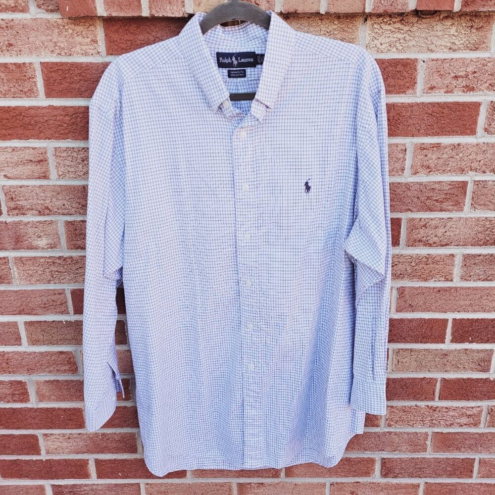 Ralph Lauren Yarmouth Button Down Shirt Men's 16.5 32/32 100% Cotton